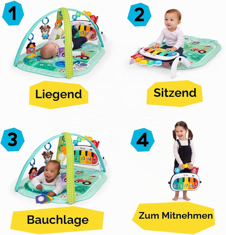 Baby Einstein Farm Explorers 4-in-1 Kickin' Tunes Musical Meadow Musik- & Sprachentdeckungs-Spielbog