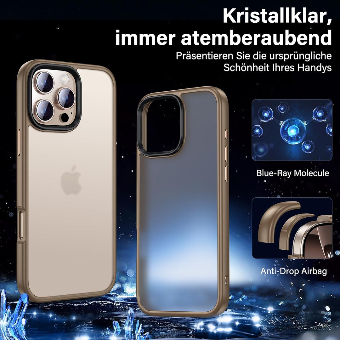 UniqueMe für iPhone 16 Pro Max Hülle, 5-in-1-Set Handyhülle für iPhone 16 Pro Max Case Rundumschutz