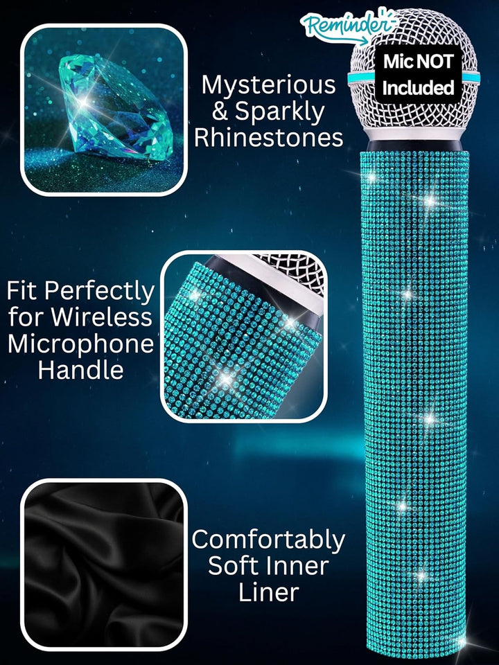 Mikrofonabdeckung für Shuer Wireless Microphone SM58, Beta58 Series Dekorative Cyan Sleeve Ersatz, B