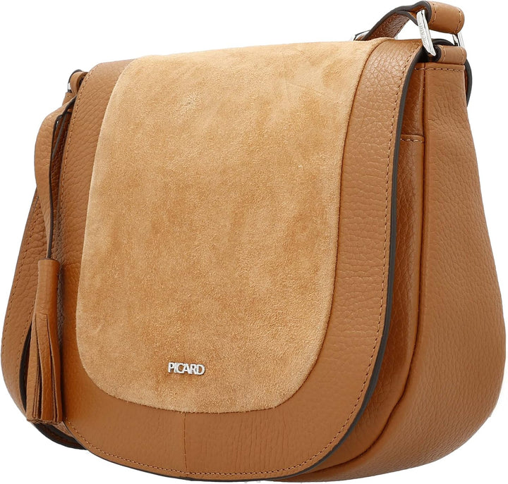 Picard Damen Schultertasche JOURNEY aus Echtleder Klein | mit Magnetverschluss | Schultertasche | Al