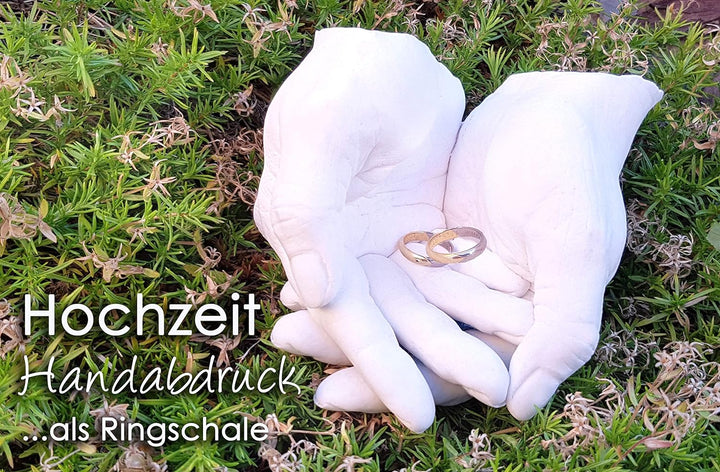 Bambelina Handabdruck Set für Paare oder Geschwister, Deutsches Produkt, 3D Gipsabdruckset mit hochw