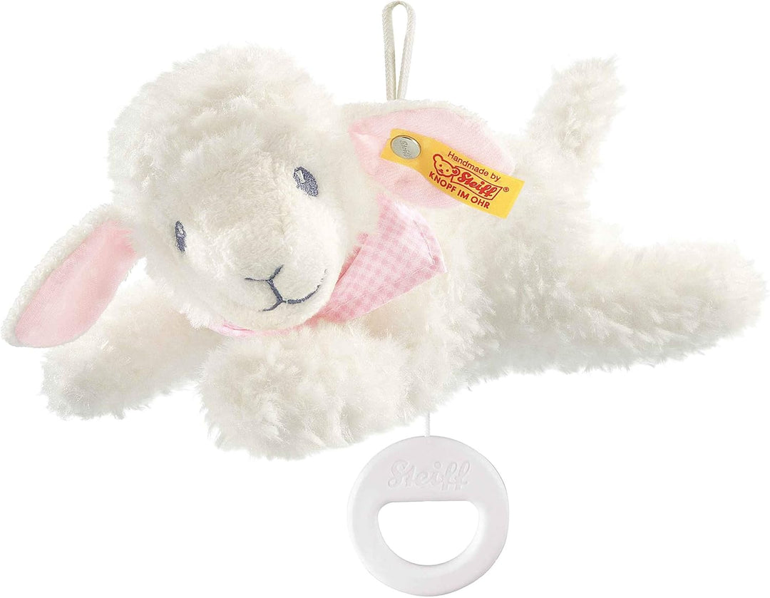 Steiff 239649 Träum-süss-Lamm Spieluhr Plüschtier, Mehrfarbig, Medium, 25 cm, 25 cm