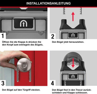 Master Lock Schlüsseltresor Einstellbarer Bügel, Aussen, 17.5 x 7.2 x 5.2 cm, Einstellbarer Bügel