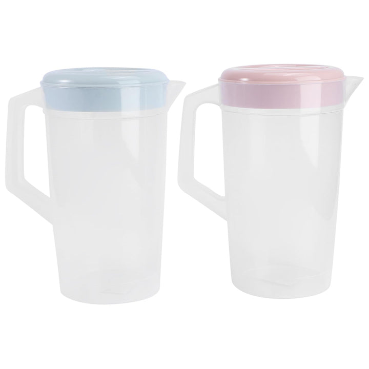 YARNOW 2 Stücke Wasserkrug Saftkrug 2000ml Kühlschrankkrug mit Skala Kunststoff Karaffe Saft Krug mi