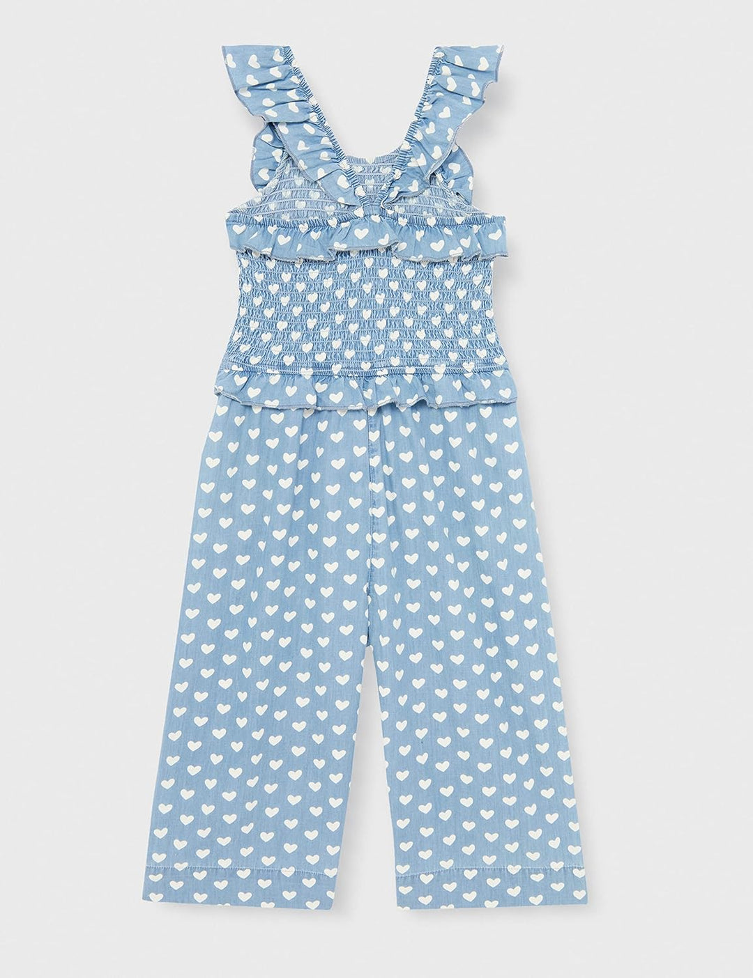 Hatley Mädchen Gesmokter Strampler Overalls 5 Jahre Chambray-herzen, 5 Jahre Chambray-herzen