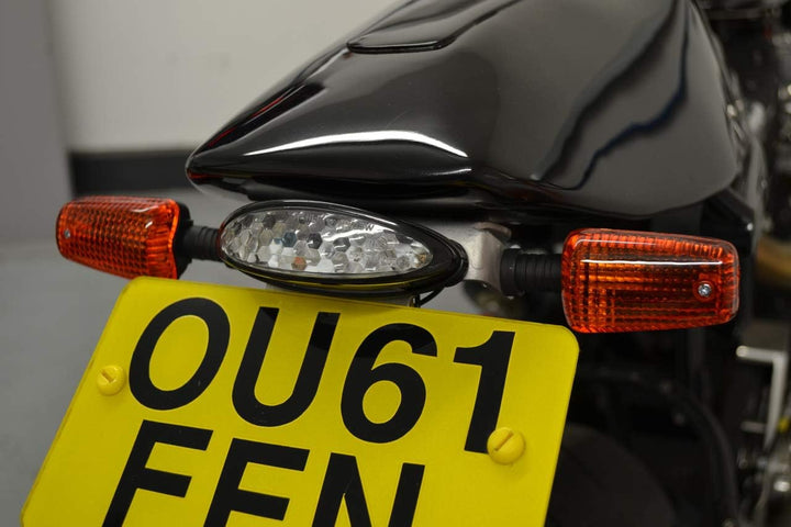 Alchemy Parts Blinker für Motorräder Quads Atvs & Trikes - 21W Birne - Schwarz mit Gelbe Gläser