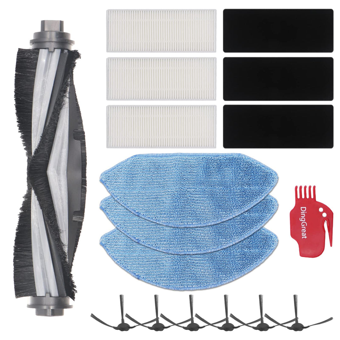 Ersatzteil Kits für Ecovacs Deebot OZMO U2 DGN22 U2 Pro Roboter-Staubsauger - 1 Hauptbürste, 6 Seite