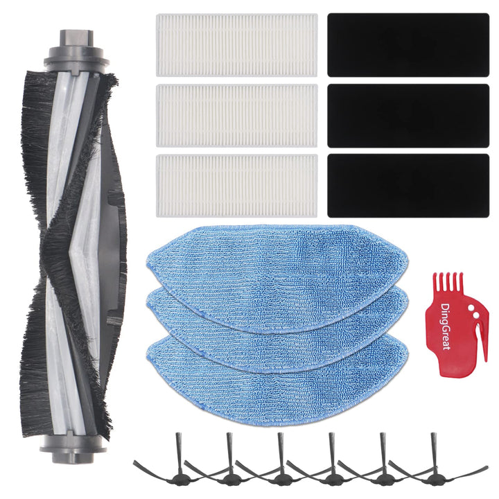 Ersatzteil Kits für Ecovacs Deebot OZMO U2 DGN22 U2 Pro Roboter-Staubsauger - 1 Hauptbürste, 6 Seite