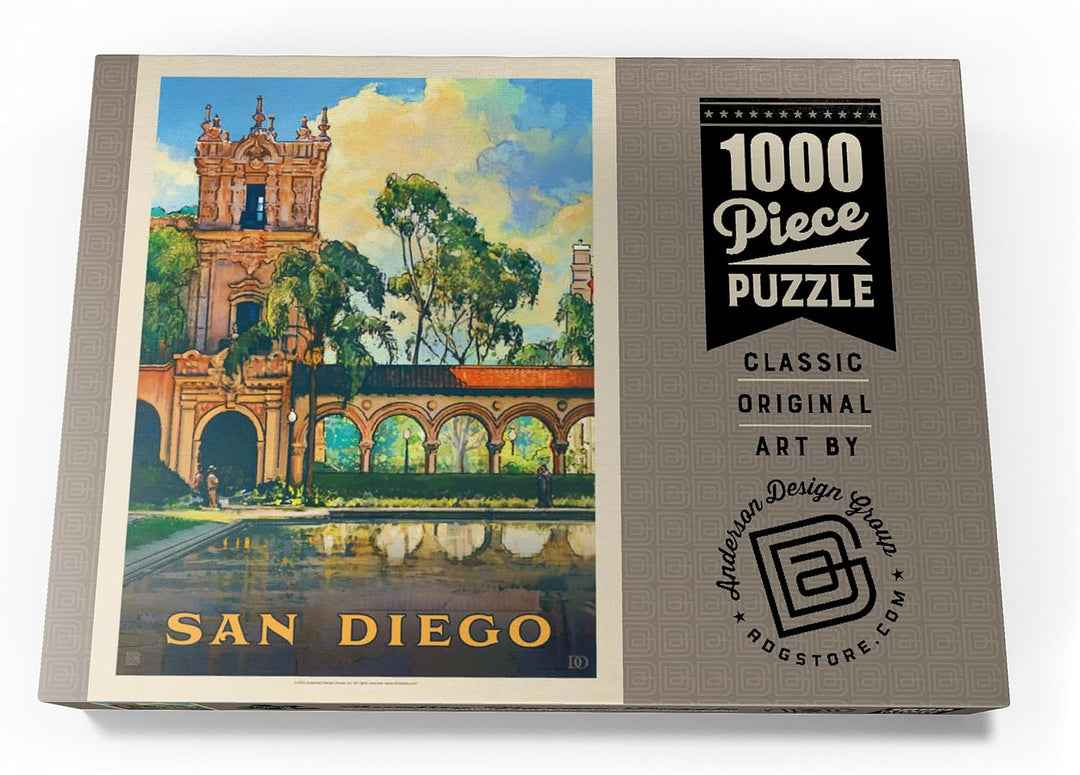 San Diego, CA: Balboa Park, Vintage Poster - Premium 1000 Teile Puzzle - MyPuzzle Sonderkollektion v