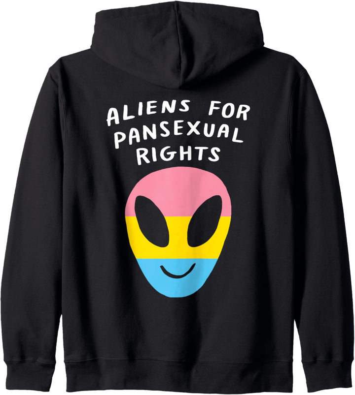 Aliens For Pansexual Rights LGBTQ Aesthetic Pride Flag Space Kapuzenjacke