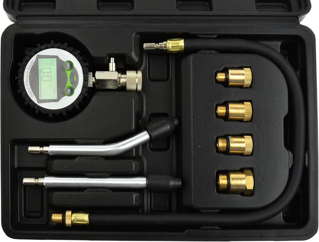 Auto Motor Kompressionsprüfer - Motor Kompression Tester, Zylinder Kompressionsprüfer mit LCD Manome