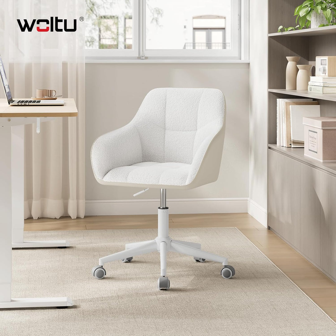 WOLTU Homeoffice Stuhl, Schreibtischstuhl, Drehstuhl, Schminkstuhl, höhenverstellbar, 150 kg belastb