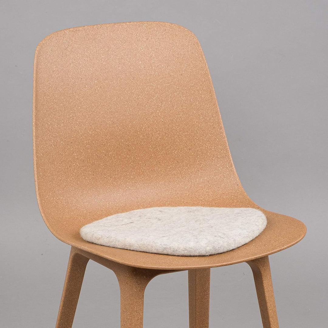 myfelt Flache Filz-Sitzauflage/Stuhlauflage - Béla - rund, 36 cm, Beige Beige Meliert, Beige Meliert