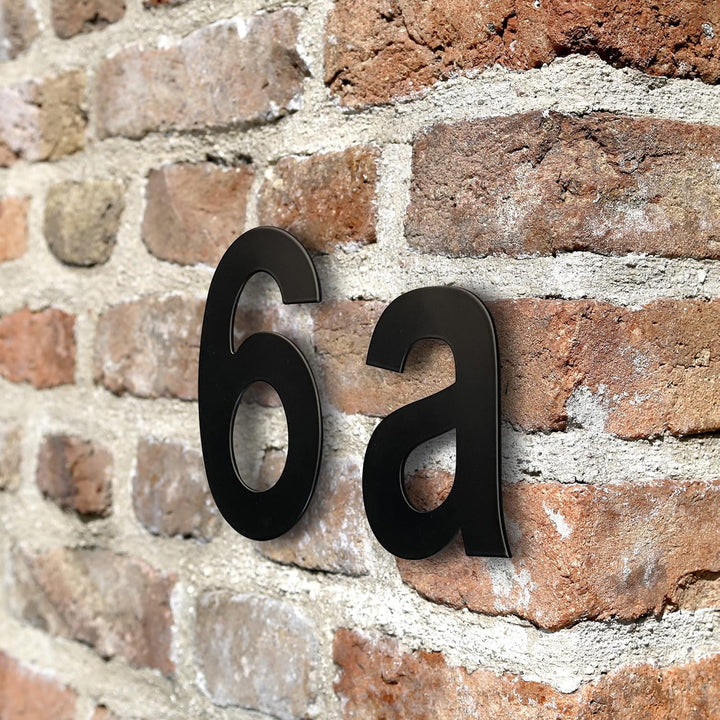 HASWARE 304 Edelstahl Moderne Hausnummer 6 Zoll/15cm Stilvolle Tür Alphabet Plakette für Strasse Hom