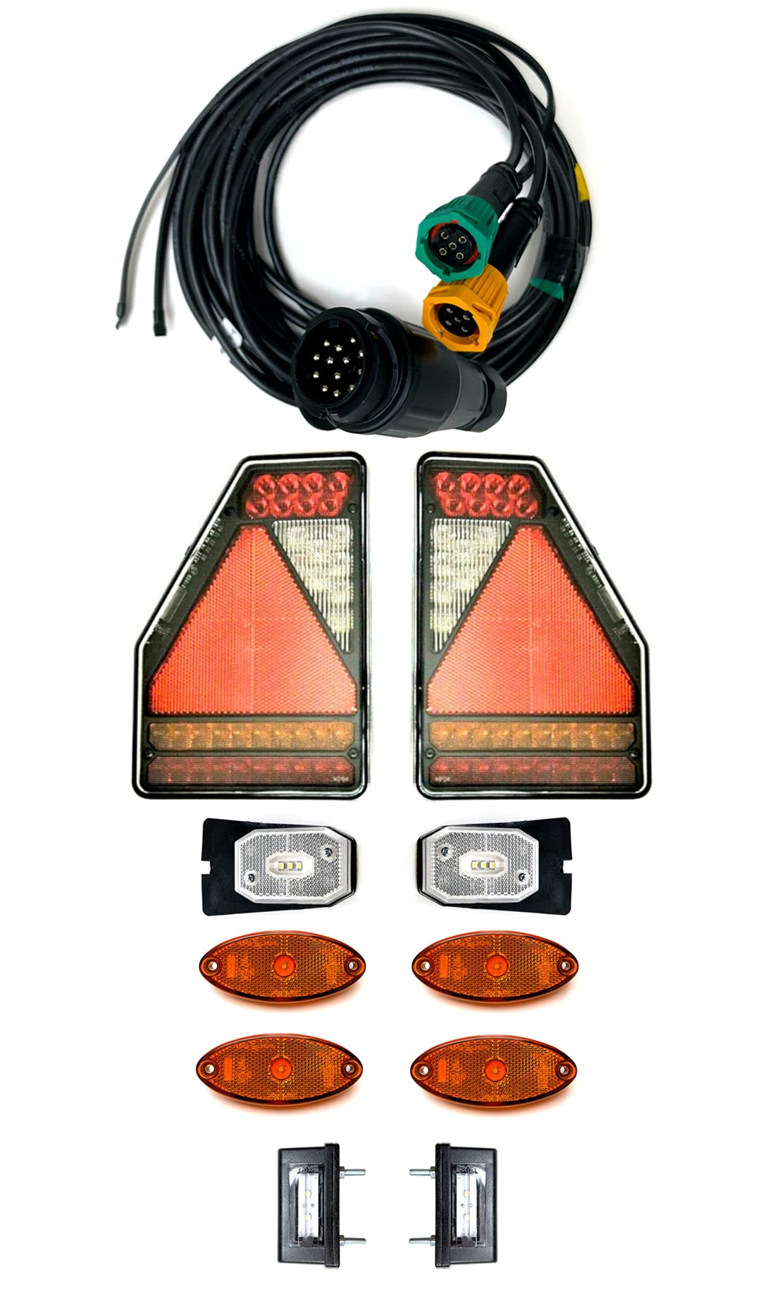 Anhängerbeleuchtung LED Rückleuchte SET Kabel 7,7 M Kennzeichen 12V Control Box