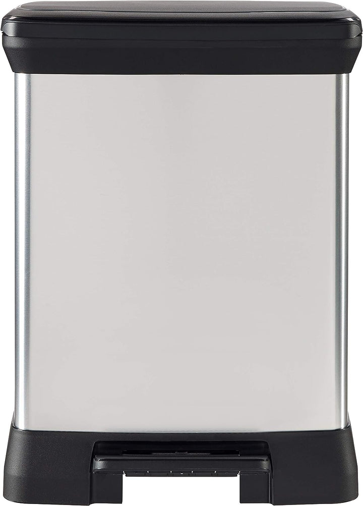 CURVER 203279 Treteimer, rechteckig, Polypropylen/Metall, 39 x 29 x 51 cm