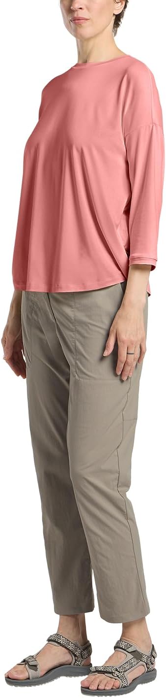 Jack Wolfskin Damen Travel 3 4 T W T-Shirt S Mineral Red Heather, S Mineral Red Heather