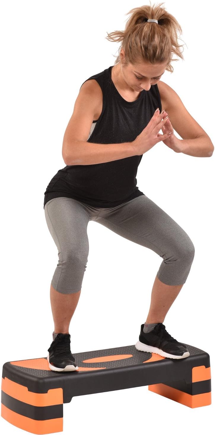 top vit Step.compact I Aerobic Steppbrett für das Workout Zuhause I höhenverstellbarer Stepper bis 1