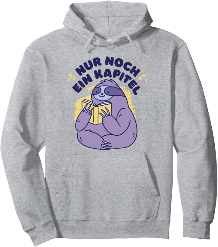 Nur Noch Ein Kapitel Faultier Lesen Tier Tiere Cartoons Pullover Hoodie