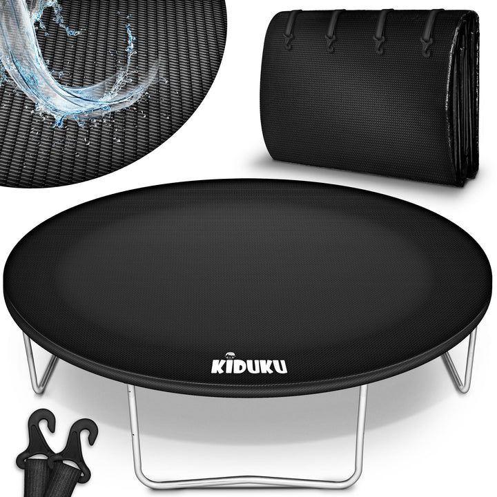 KIDUKU® Trampolin Abdeckung 244-427 cm | Outdoor Regenabdeckung Winterfest | Wetterschutzplane wette