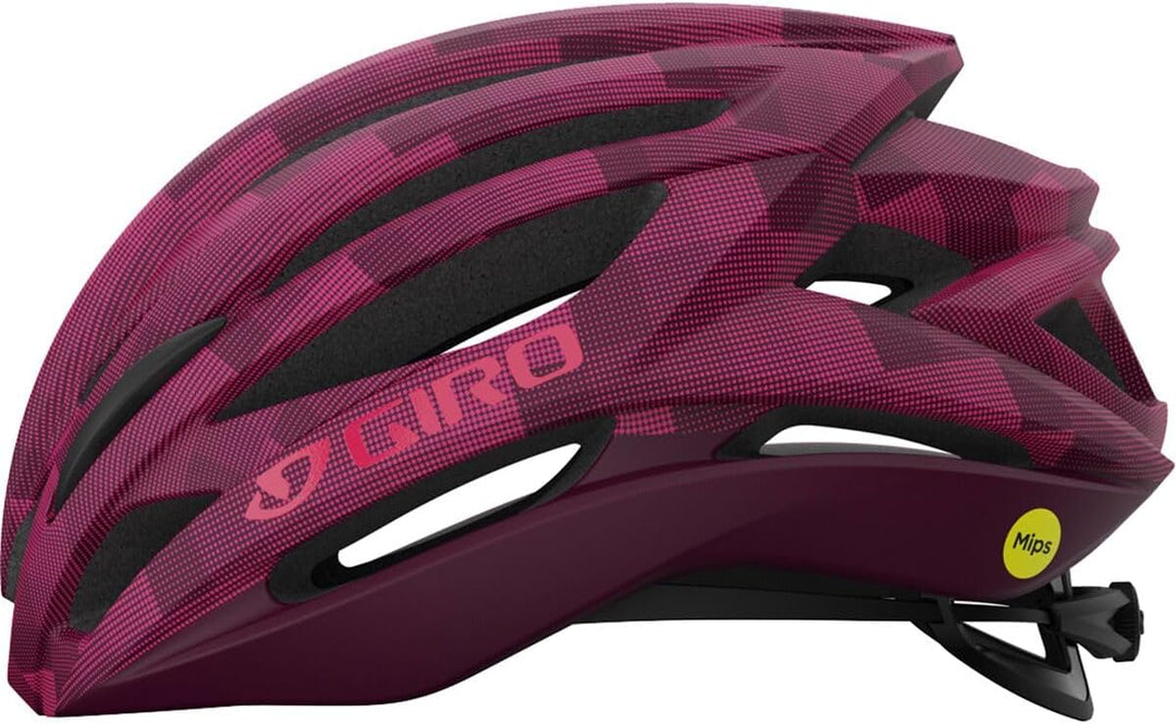 Giro Syntax Erwachsene Rennradhelm MIPS Kirschbaum-Drehungen, dunkel, matt Medium (55-59 cm), Kirsch