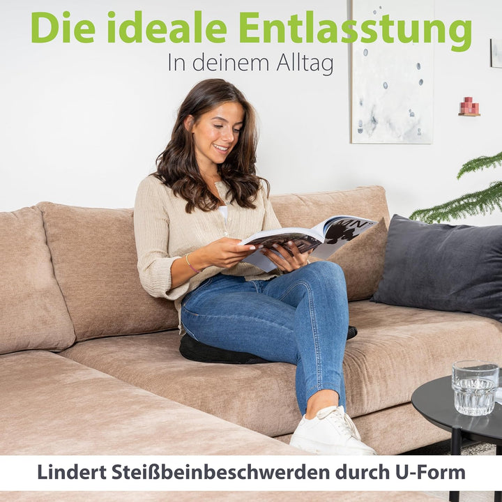 feela.® Orthopädisches Keilkissen [3 Härtegrade] – Memory Foam Haltungskorrektur für mehr Sitzkomfor
