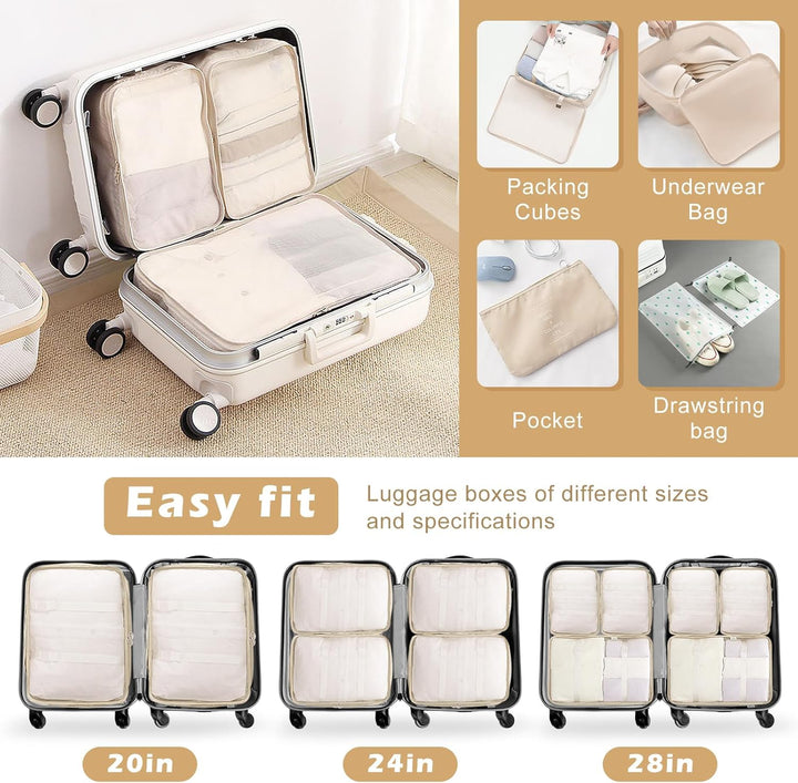 Koffer Organizer Set 13-teilig, Wasserdicht Packing Cubes, Multifunktionale Travel Packwürfel, Koffe