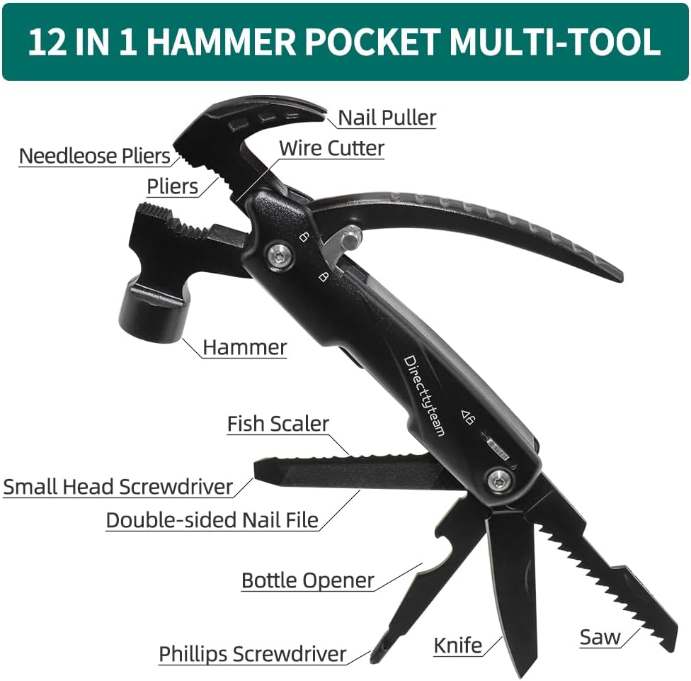 Kleine Geschenke Adventskalender Füllung 12 in 1 Multitool Camping Zubehör, Schneeflocken MultiTool,