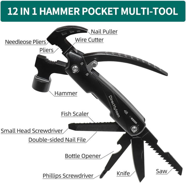 Kleine Geschenke Adventskalender Füllung 12 in 1 Multitool Camping Zubehör, Schneeflocken MultiTool,