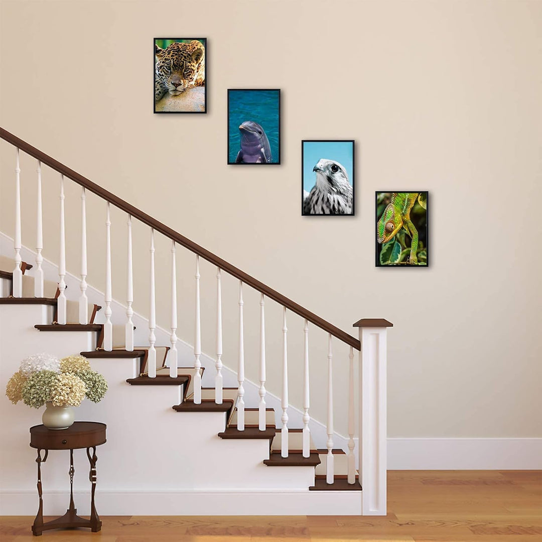 ATOBART A4-Fotorahmen, 2er-Pack-21x30cm schwarzer Bilderrahmen, Zertifikatsrahmen für Wandmontage od