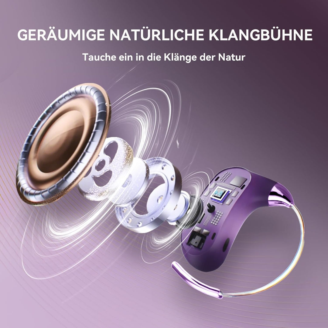 Open Ear Kopfhörer Kabellos Bluetooth Wireless Air Conduction Earbuds Headphones Sportkopfhörer mit