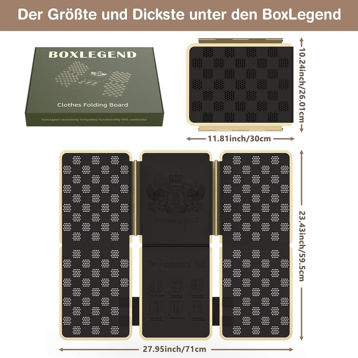 BoxLegend V7 Faltbrett für Kleidung, Falthilfe für Wäsche, Tshirt Faltbrett, Wäsche Zusammenlegen Br