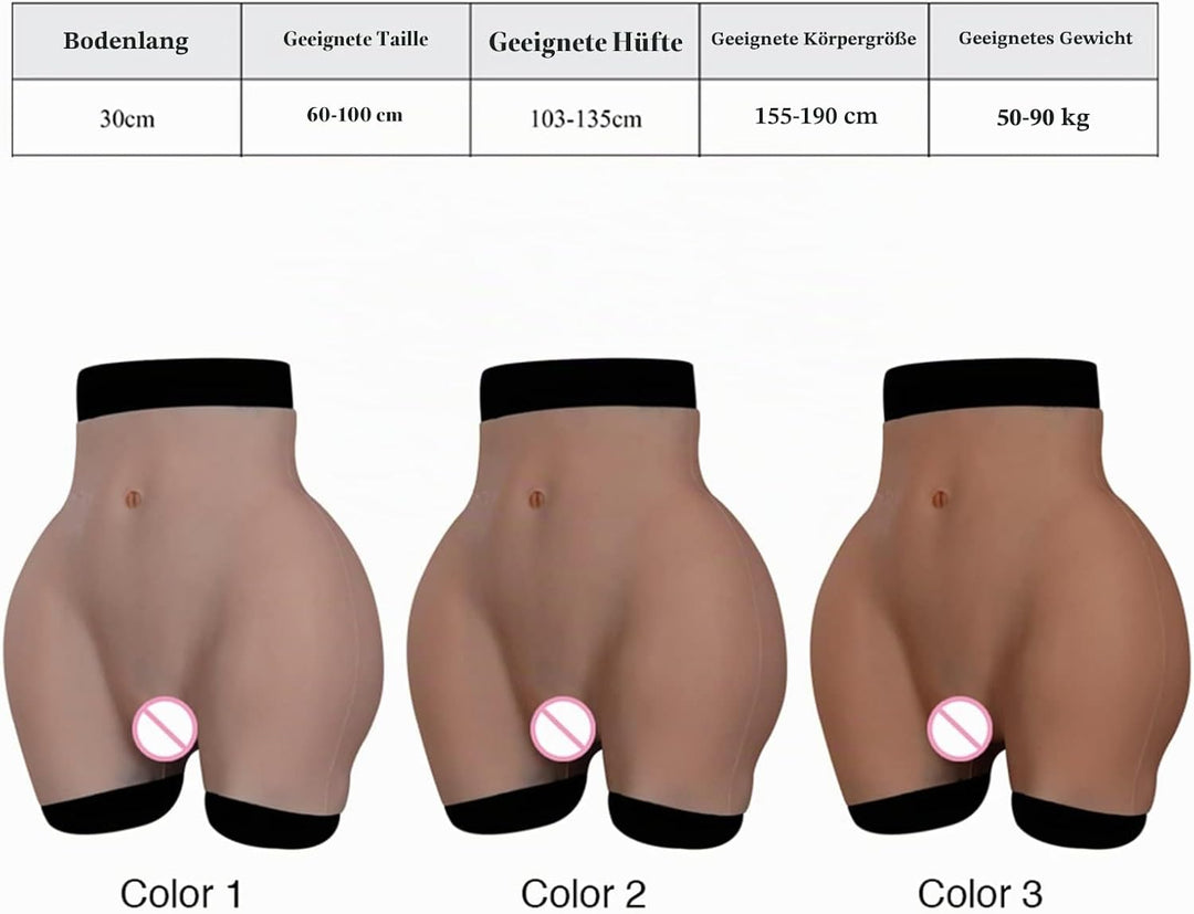 EQAIWUJIE Silikon Panty Big Butt Lifter Hip Enhancer Crossdressing Unterwäsche für Dragqueen Crossdr