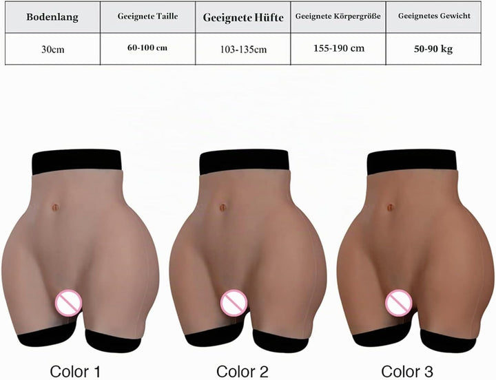 EQAIWUJIE Silikon Panty Big Butt Lifter Hip Enhancer Crossdressing Unterwäsche für Dragqueen Crossdr
