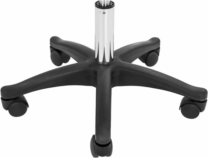 Physa AVERSA Rollhocker Arbeitshocker Drehhocker (höhenverstellbar 45–58 cm, 5 Lenkrollen, Ø 34 cm,