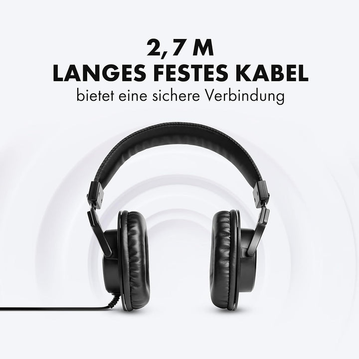 M-Audio HDH40 – Over-Ear Studiokopfhörer mit geschlossenem Design, flexiblem Bügel und 2.7m Kabel fü