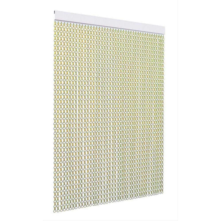 TENDAGGIMANIA - FLIEGENVORHANG für Türen und Fenster, Modell: Kette aus Aluminium - Farbe: Gold - Ma