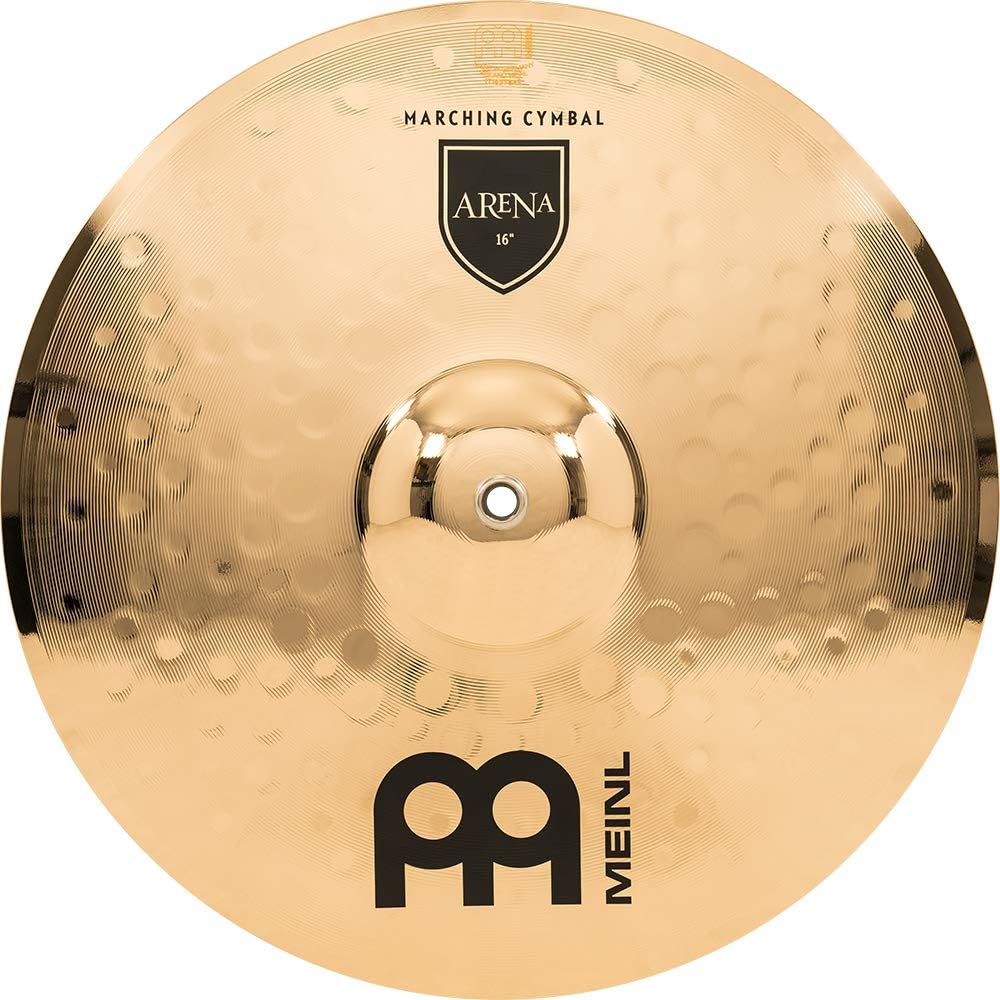 MEINL Cymbals Marching Arena - 16" (MA-AR-16) Marsch-Becken Paar mit Riemen, Marsch-Becken Paar mit