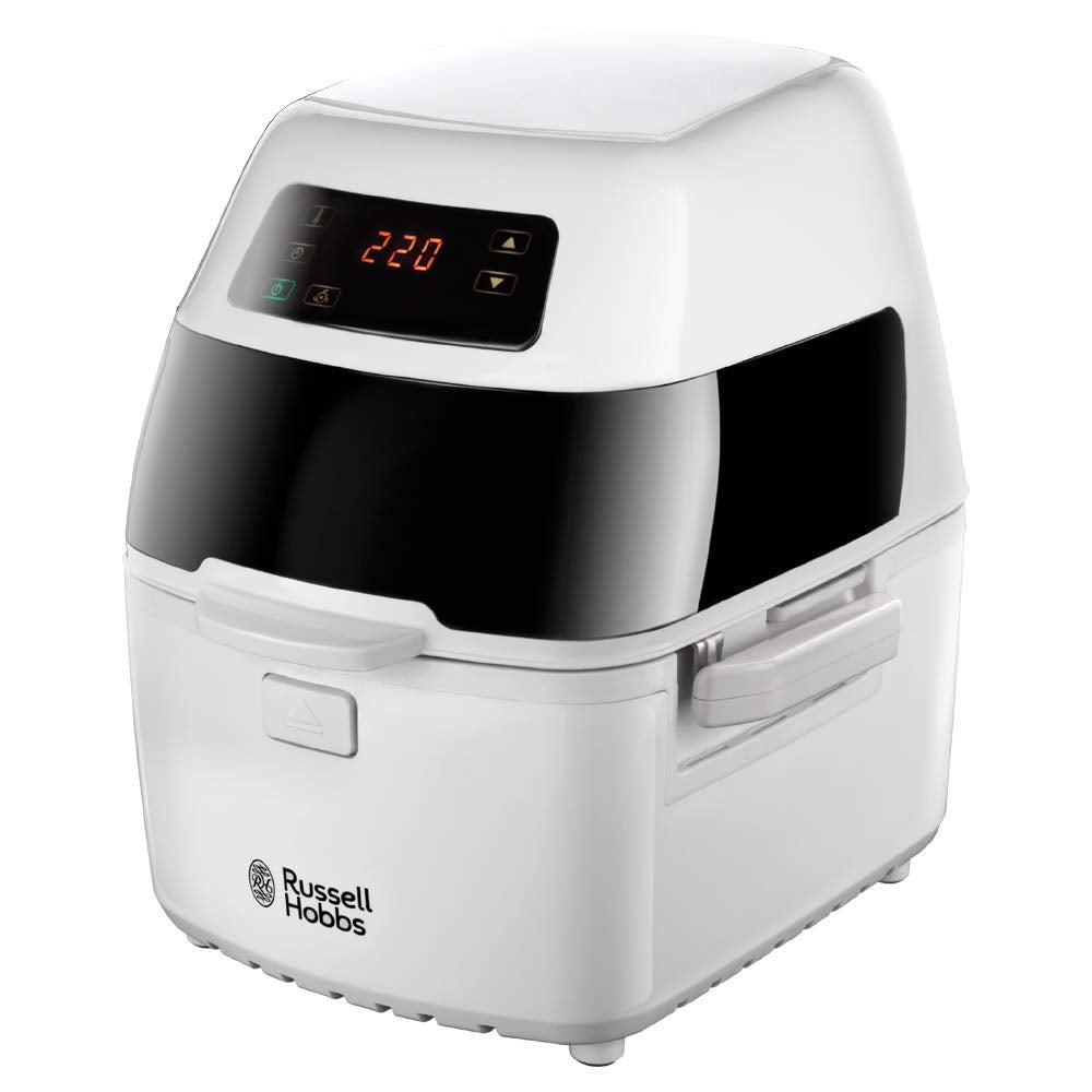 Russell Hobbs Heissluftfritteuse, rotierender Frittierkorb, Touch Control Display, Rotisseriespiess,