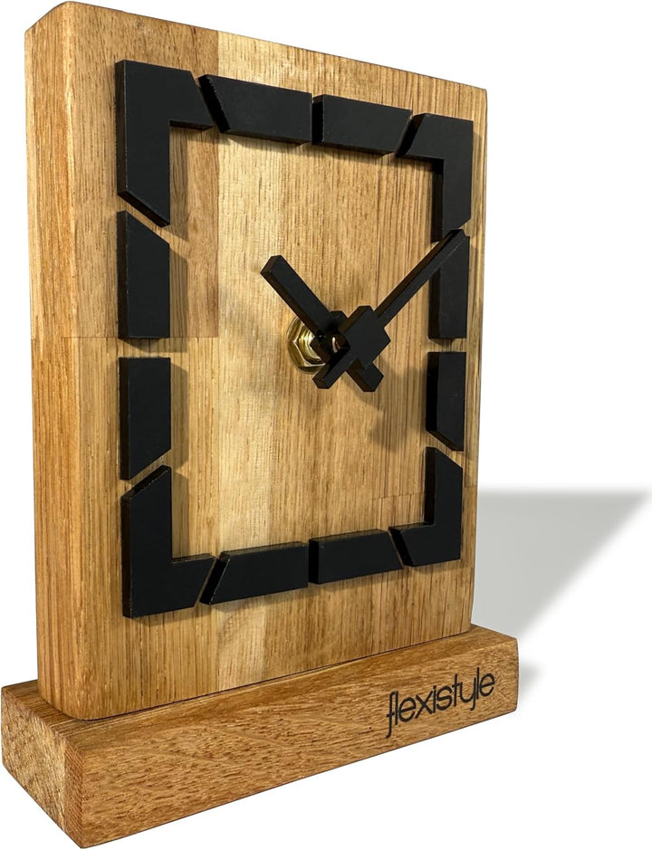 Modern standuhr klein aus Holz Eiche Wohnzimmer Badezimmer (Style 9), Style 9