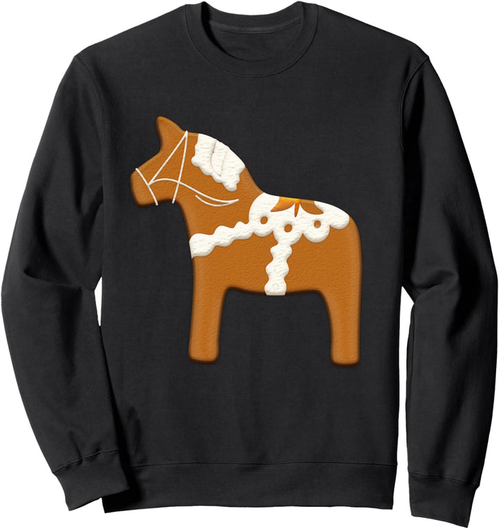 Schwedisches Dala Pferd Pepparkakor Weihnachten Sweatshirt