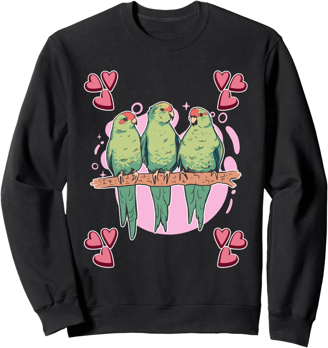Damen Sittich Zeichnung Mädchen Sittich Sweatshirt