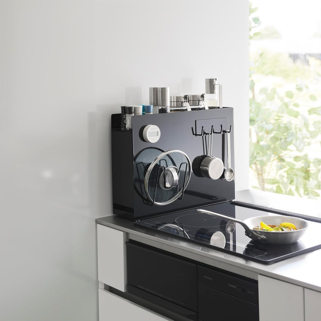 YAMAZAKI TOWER 6004 Verschiebbares Gewürzregal, Schwarz, Schwarz