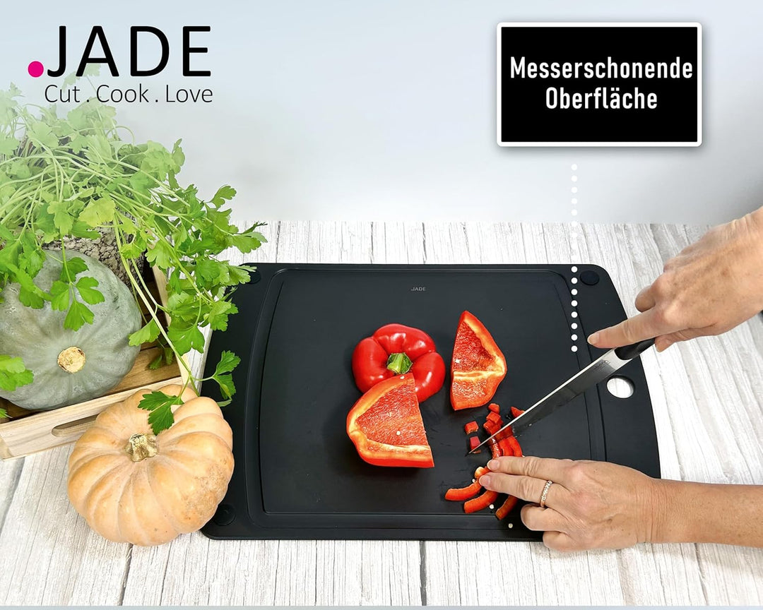 JADE Schneidebrett Gourmet Gripper, Zellulose-Laminat, mit Saftrille & Antirutschfüssen, beidseitig