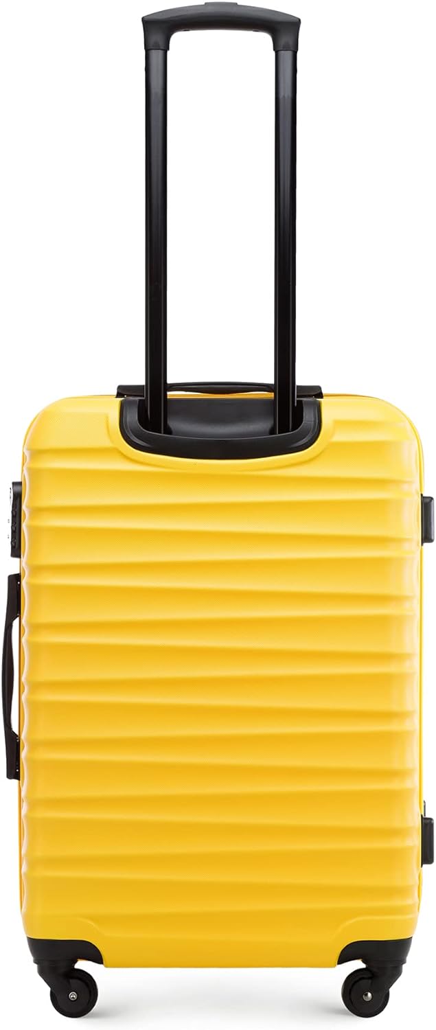 WITTCHEN Koffer – Mittelgrosser | hartschalen, Material: ABS | hochwertiger und Stabiler | Gelb | 65