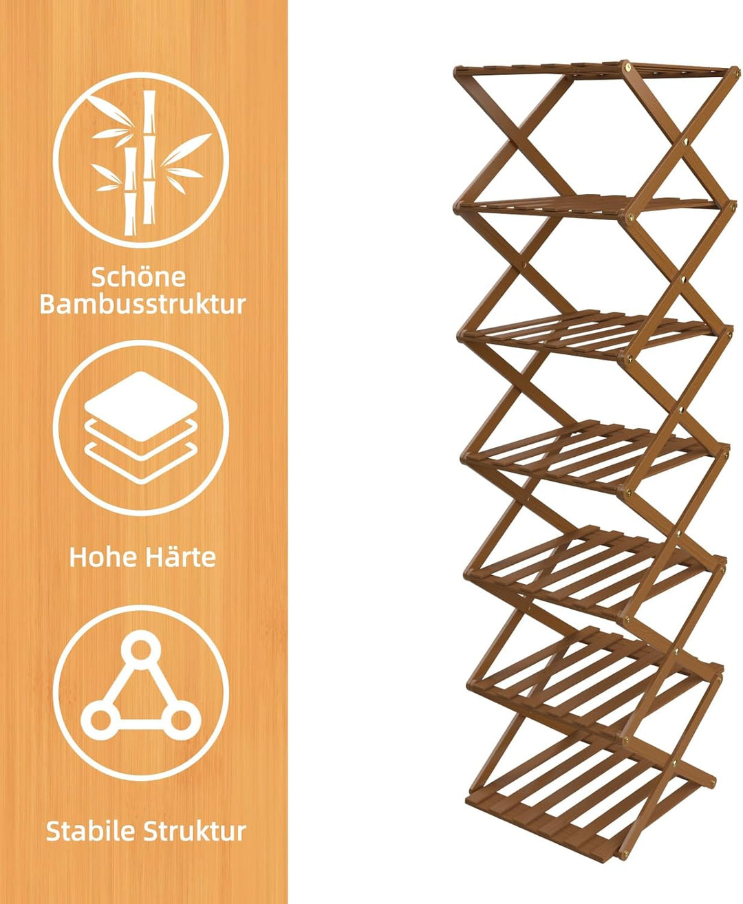 Schuhschrank für den Aussenbereich, wasserdicht, Schuhregal, Holz, Schuhregal, hoch und schmal, für