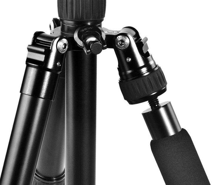 JUSINO leichtes & kompaktes Traveller Tripod Monopod Höhe bis 115cm Belastbar 15kg + Transporttasche