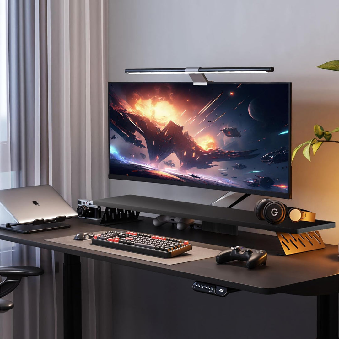 Fenge Dual Monitorständer mit Modernen Metallfüssen Multifunktionaler Bildschirmständer für Computer