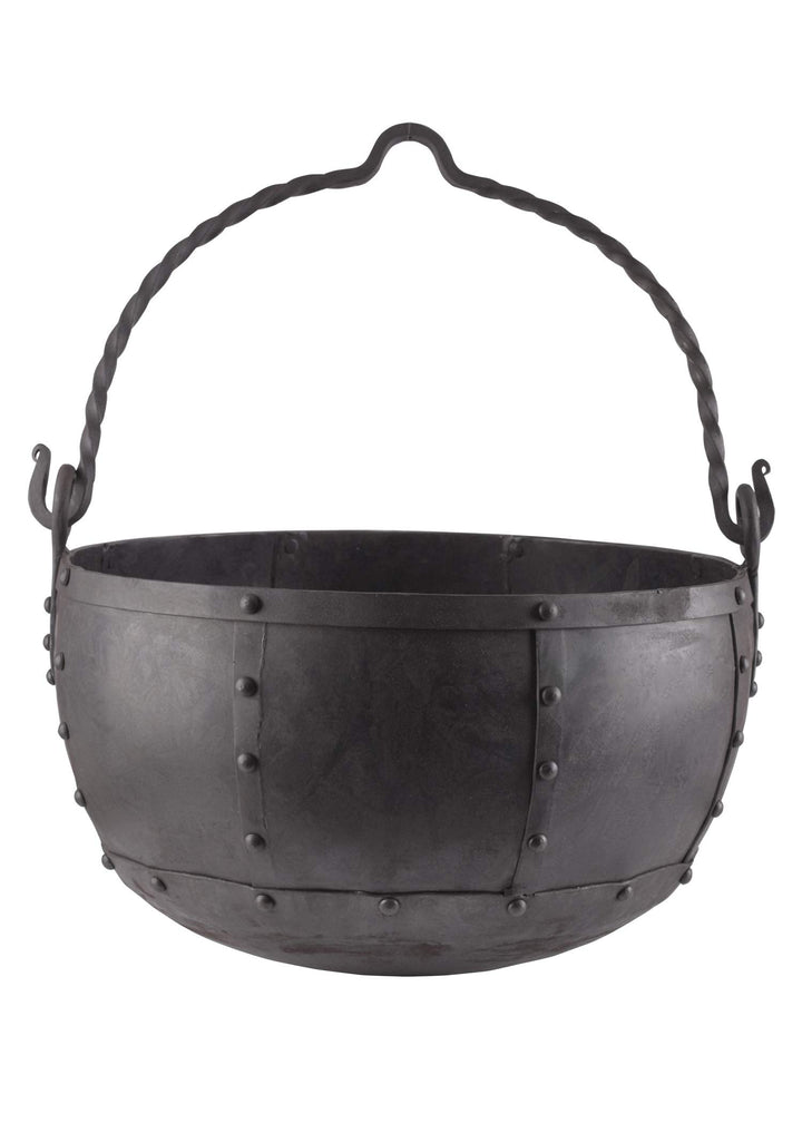 Battle Merchant Vernieteter Lagertopf Klein, Mittel oder Gross Mittelalter Kochstelle LARP Hängegril
