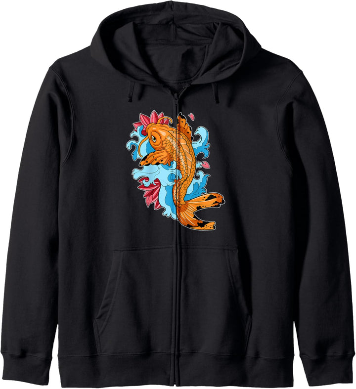 Koi Teich Traditionelles japanisches Geschenk Japan Karpfen Kapuzenjacke